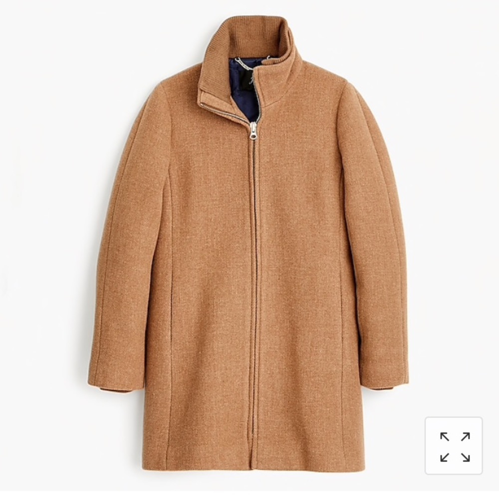 JCrew Lodge Coat Italian stadium cloth wool coat 0
